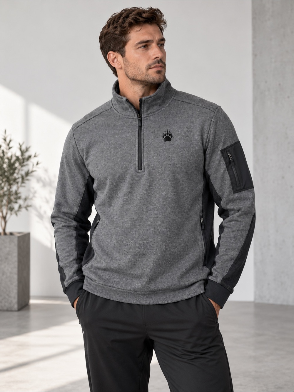 Duluth Trading Co. Hard Gear Men’s 3XL Gray Quarter Zip Pullover